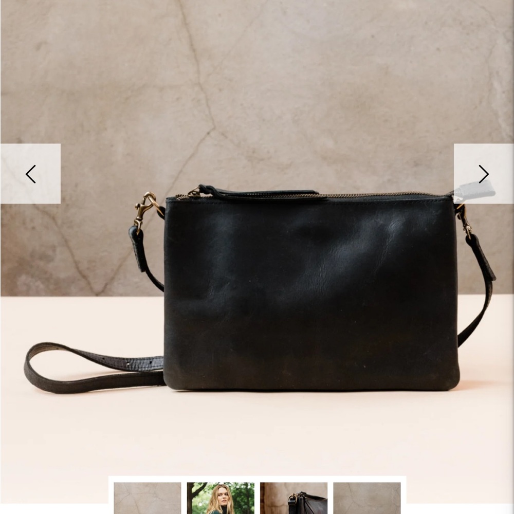 Able Martha Crossbody Bag - black leather